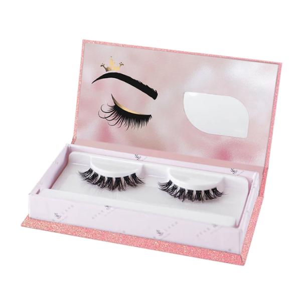 Private Label Eco Friendly Gift Box Packaging For Glitter 3D Silk Mink Eyelash