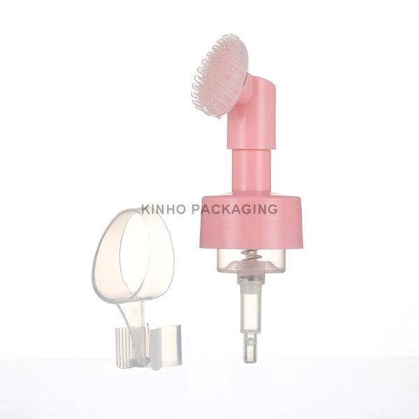 40MM 43MM Soap Spray Bottle Foam Pump With Soft Silicon Brush And Clip 0.8ML/T