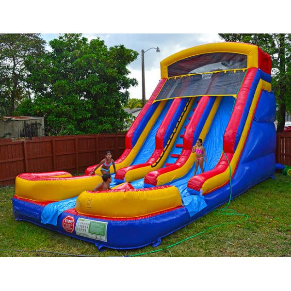 Backyard Fun Kids Inflatable Water Slide Double Stitching Blow Up Slide Fireproof