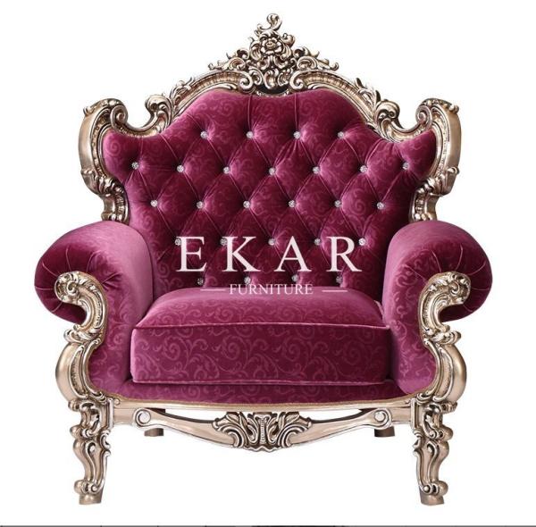 Velvet Chesterfield Sofa Set Antique Luxury Fabric Living Room Furniture