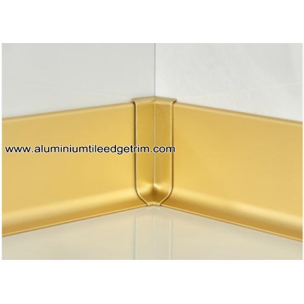 6cm / 8cm / 10cm Matt Gold Metal / Aluminum Skirting Board Profile As Wall Foot Brace