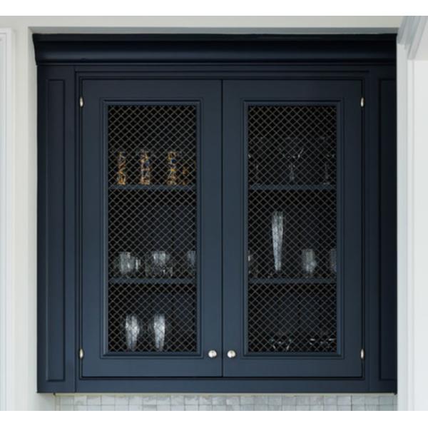 Single Wire Decorative Wire Mesh Cabinet Inserts Copper Color 1 mm * 3 mm Wire