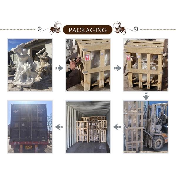 Natural Stone Outdoor Granite And Marble Stone Sculpture Customized Size