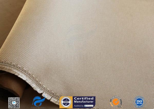 Brown 31oz Silica Fabric 800℃ Working Temperature 0.05 Thick Fireproof Curtain