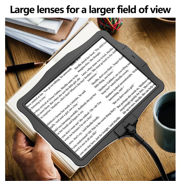 Adjustable Magnifier for Electronic Maintenance Reading Desktop Magnifying Glass 1.8X Multi-function Table Lamp Magnifying Glass