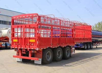 Supply Tri Axles Livestock Animals Fence Cargo Semi Truck Trailer with Air Suspension
