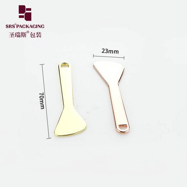 SPA skin care luxury zinc alloy flat gold silver cosmetic spatula metal