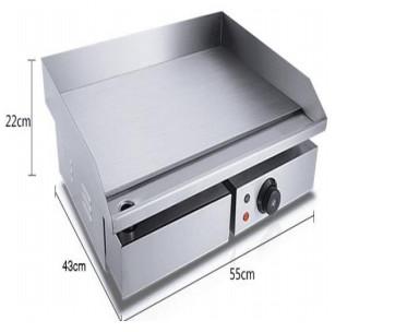 Grill de restaurante elétrico de aço inoxidável com controle de temperatura de 0°C a 100°C