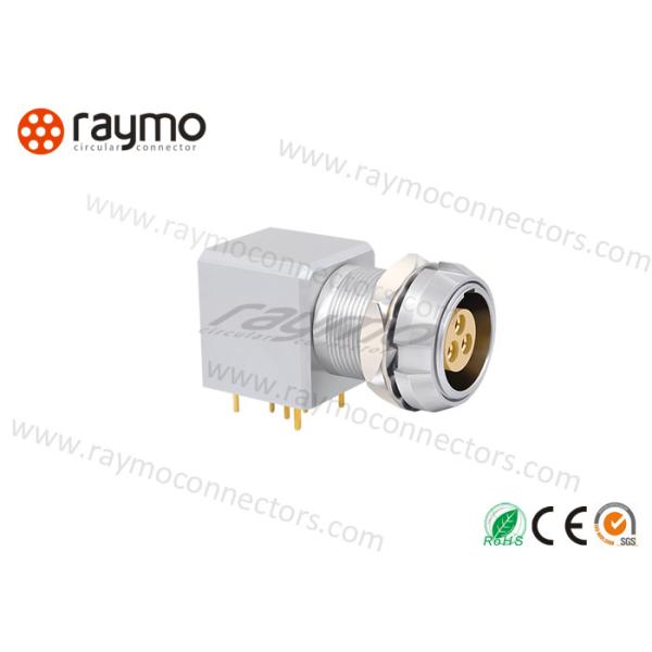 2-10 Pins 90 Degree Cable Connector, Back Panel Connectors Fixed Receptacle For Printed Circuit