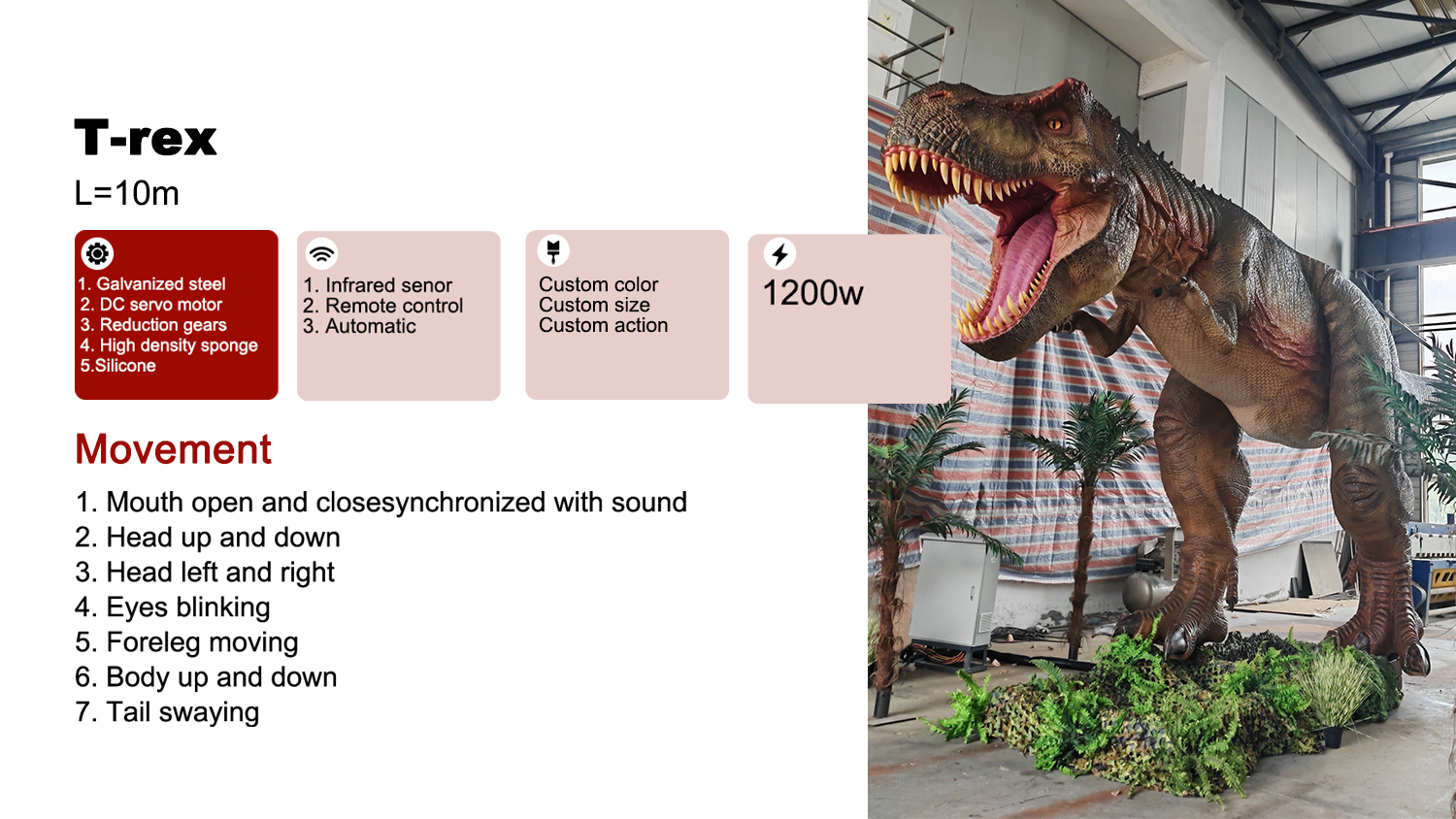 High Fidelity Silicone & Sponge Dilophosaurus Animatronic Outdoor
