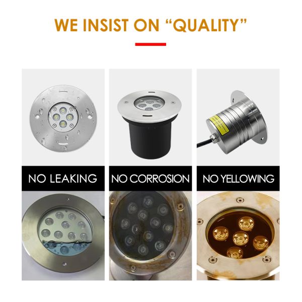 Underwater Recessed Light 316 Stainless Steel Face Marine-Grade Material With 110MM Diameter