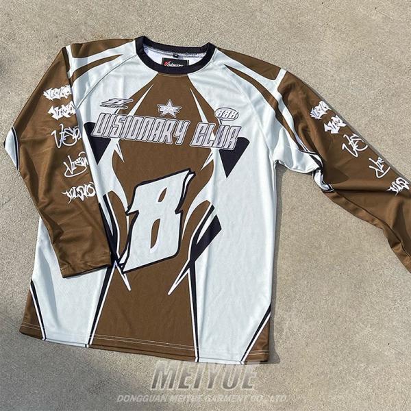 Slim Fit Jersey Long Sleeve Tee 100% Polyester Sportswear Football Full Sleeve T Shirt