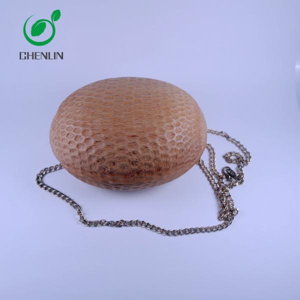 Customized Ancient Wooden Round Sling Bag Waterproof Circle Shoulder Bag