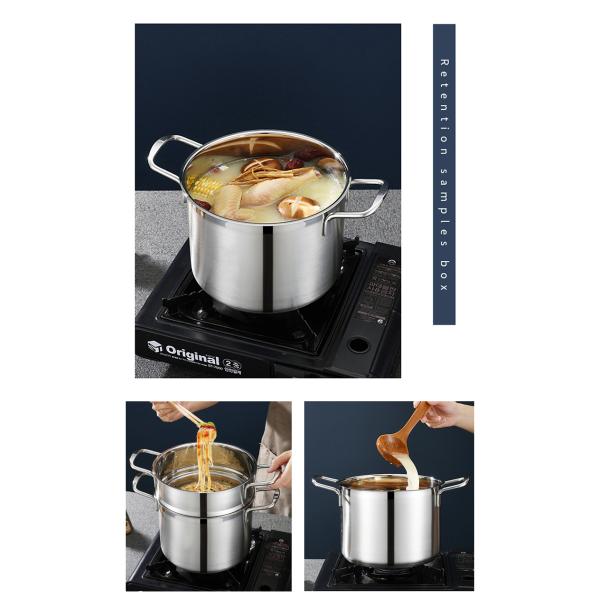 Бак запаса супа нержавеющей стали 22cm бака распаровщика домашней кухни Stackable