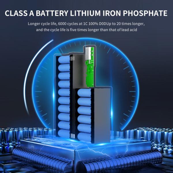 Wall Mounted Long Life Lithium Battery 100ah 5.12kWh 51.2V Solar Home Battery