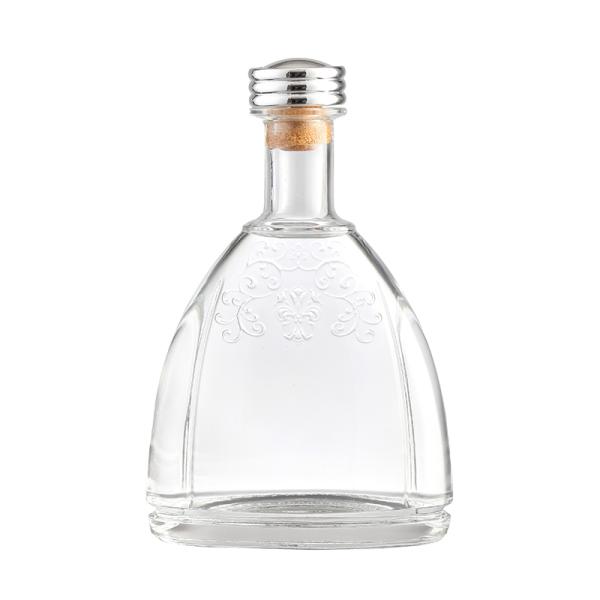 Clear Glass 500ml 750ml Triangle Shape Liquor Rum Gin Whisky Alcoholic Tequila Bottle