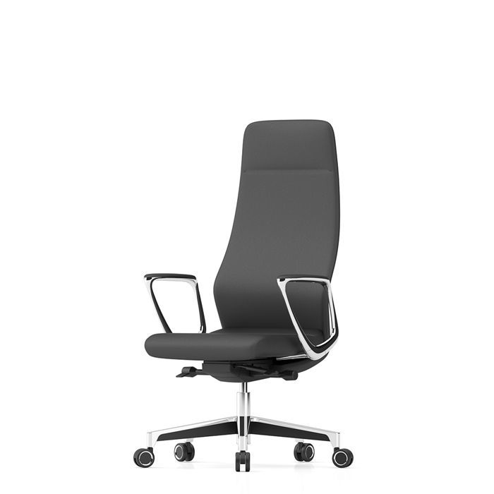 Black Executive Office Chair Office Seating Minimalist Luxury Slim Profile