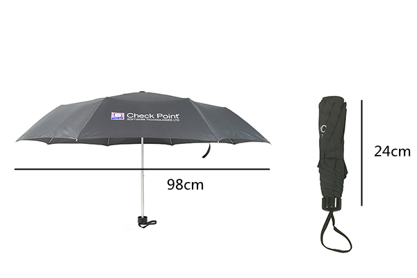 Ultra Lightweight Grey Promotional Umbrellas 180g Aluminum Frame