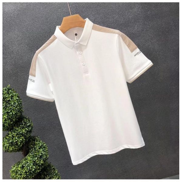 New Men's Printed Polo Shirt Blank Men's Polo T Shirts Embroidered Plain Short Sleeve Casual Polo Shirts