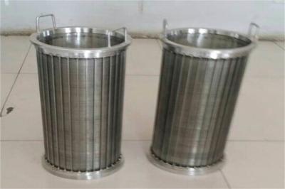 malha SS304 SS321 Mesh Cylinder de aço inoxidável da tela de fio da cunha de 520mm OD