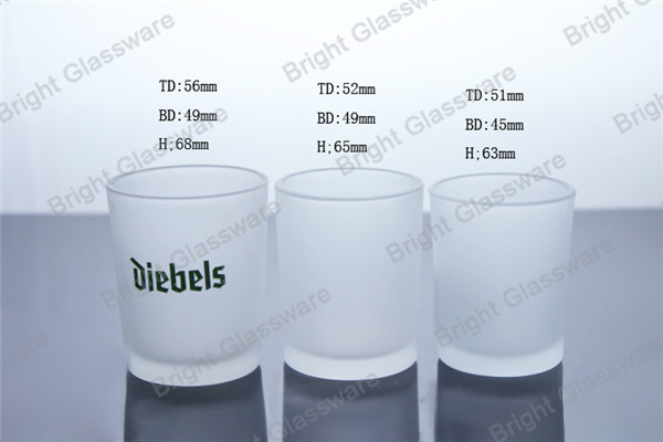 Frosted Glass Candle Holder