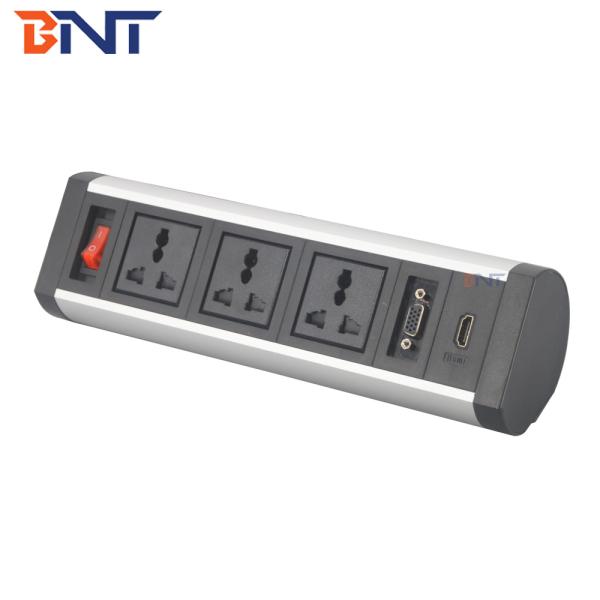 office power clamp-on desk edge socket /desktop clamp-on ac power outlet