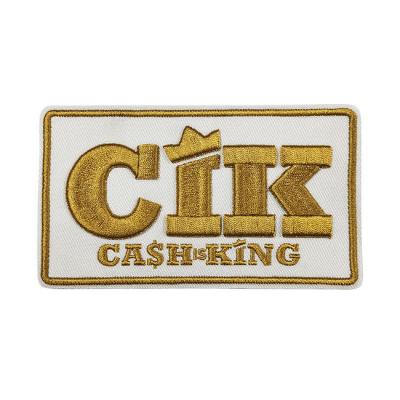 Twill Background 3D Embroidered Patches Number Iron On Patches For Clothing