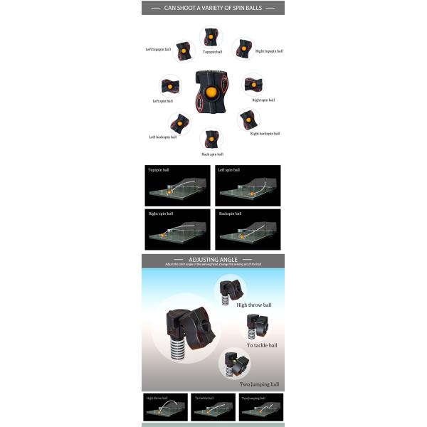 ABS машина настольного тенниса, Topspin и машина сервировки пингпонга шарика Backspin