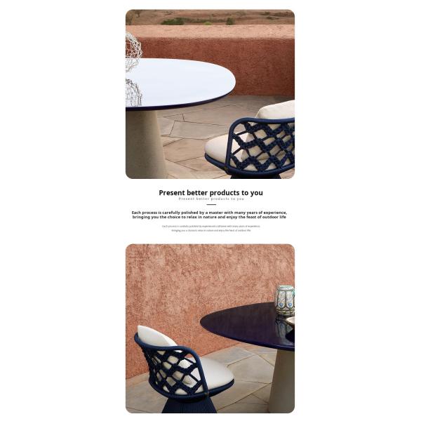 Luxury Outdoor Furniture Rattan Table And Chair Set For Garden Patio Dining