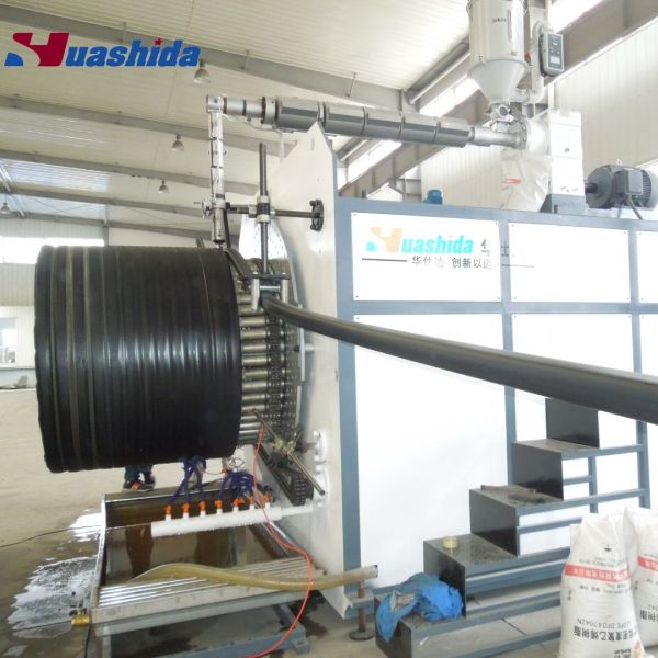 HDPE Structured Wall Pipe Extrusion Line Single-screw 200-3000mm for Drainage Corrugated Pipe Production