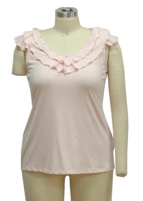 Slim Waist Ladies Tank Tops Womens Swing Vest Tops With Rhinestones