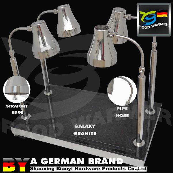 Meat Serving Carving Station Heat Lamp For Buffet Chafer With SS Wrapping Edge