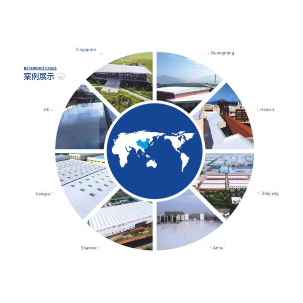 20 m de longitud Hoja de PVC blanca impermeabilizante con cloruro de polivinilo Membrana impermeable