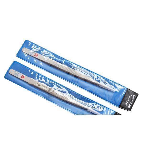 Stainless Steel Jewelry Tweezers Tools Anti Slip Pointed Fine