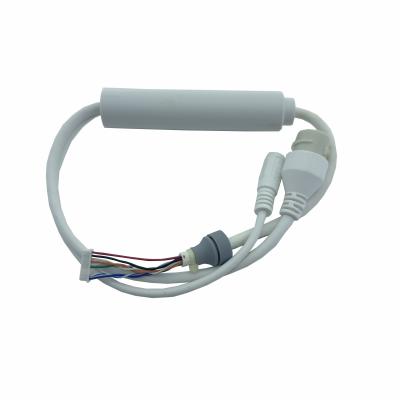 Plugue elétrico 1.25-10PIN 024 do conjunto de cabo ethernet RJ45 8P8C DC5.5*2.1 da câmera IP