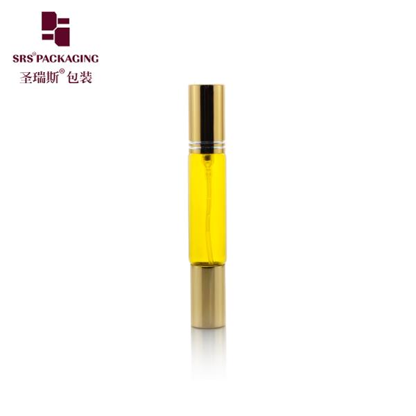 BLPD-10ml Gold Lid Empty Double Head Design Roller And Spray Bottle For Perfume