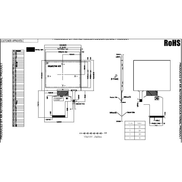 Параллельный модуль дисплея ТФТ ЛКД с дюймом 3В 320 * 240 компонентов 3,5 касания
