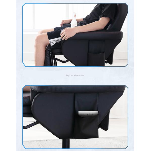 White Racing Style PU Leather Ergonomic Seat Swivel Gaming Sofa for Office