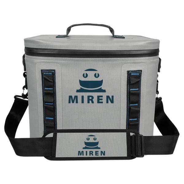 Light Gray 30 Can Soft Sided Cooler Waterproof For Camping Picnic OEM ODM