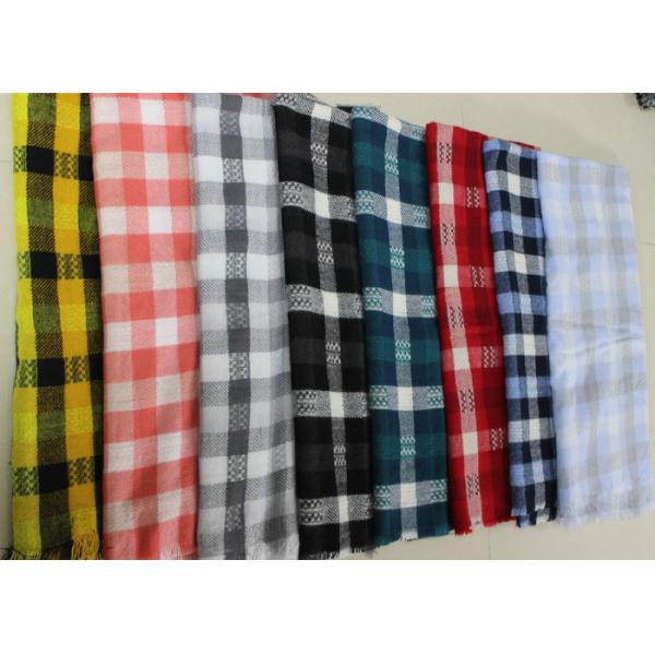 239g140*140cm100%Acrylic woven plaid poncho Hot sale high quality factory keep warm jacquard fashion scarf