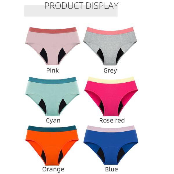 Period Underwear For Teen Period Panties Heavy Flow Organic Cotton Mid Waist Teenagers Panty