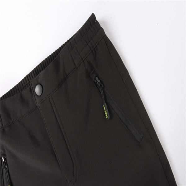 Black Kids Softshell Pants 92% polyester 8% elastic Children's Winter Clothes