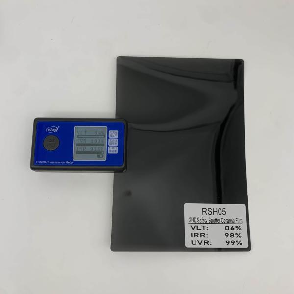 4MIL Nano película cerámica 6% VLT 99% UVR IRR Negro