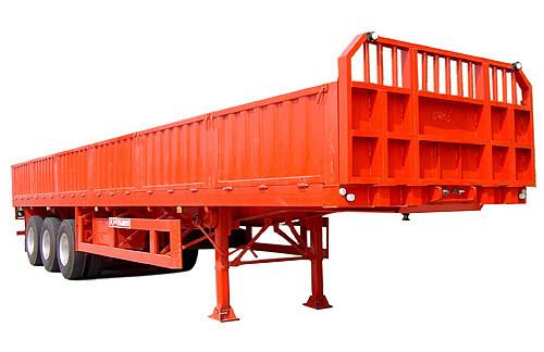 3 * 13 toneladas Capacidade de parede lateral caminhão de cama plana Semi-reboque 40T 3 eixos Carga de transporte