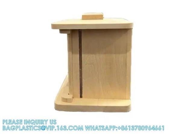 Japanese Funeral Cremation Sarira Wood Vessel Sarira Wood Container Funeral Supplies With Openable Window