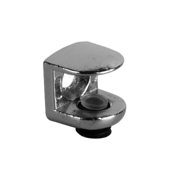 Adjustable Shelf Holder Mini Zinc Alloy Glass Clamp Shelf Support for Glass Shelf Bracket
