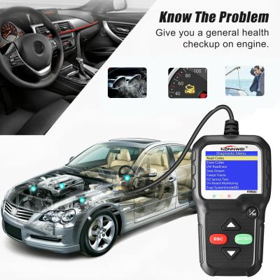 Scanner vivant tenu dans la main Obd II KONNWE KW680 de voiture d'outil de diagnostic de scanner de données