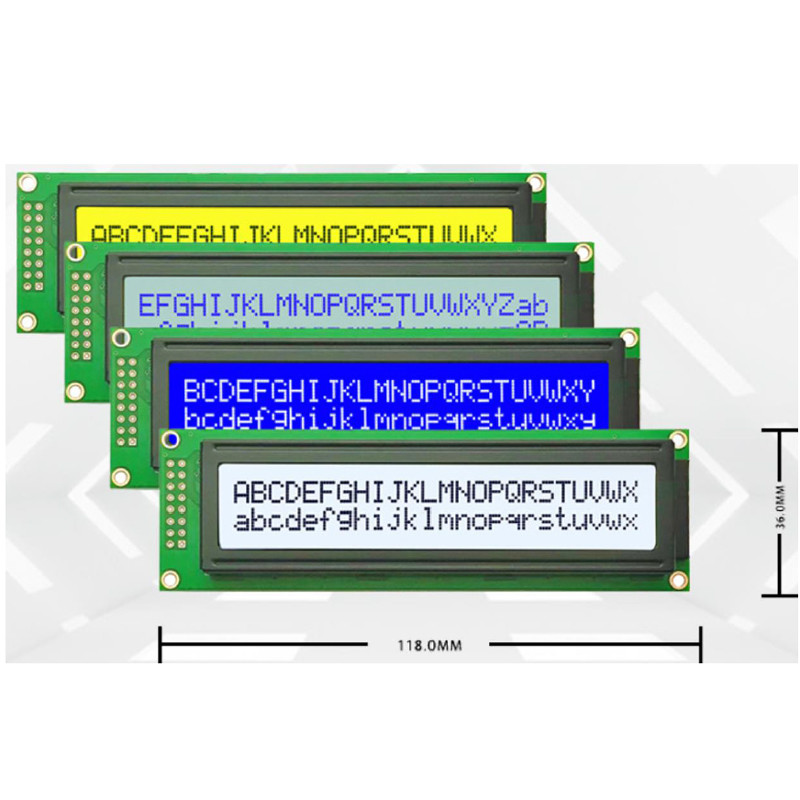 24 символа 2 строки 24х2 символа LCM модуль 5V FSTN Синий/серый режим AIP31066 или эквивалентный контроллер IC