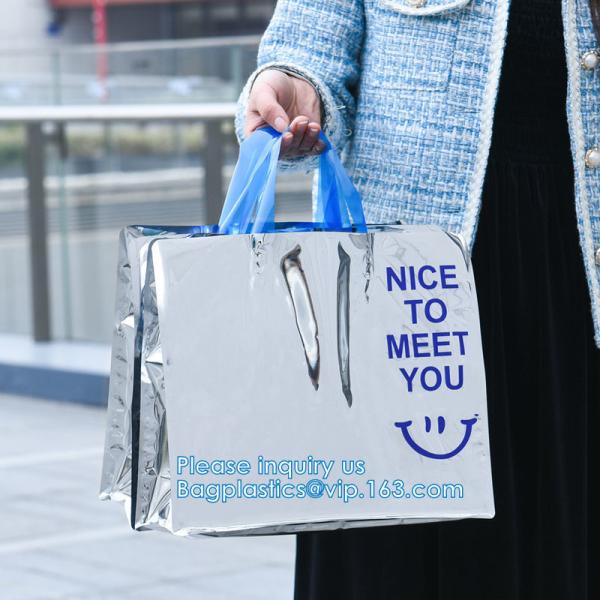 PVC Lazaer Tote Bag, Holographic Rainbow Work Bag, Hologram, fashion bag, jewelry bag, Stadium Outdoor Beach