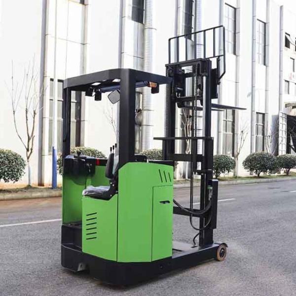 CQDE15 48V 1.5T Electric Reach Truck 1500kg Seat Type Triplex 3m-12m Mast